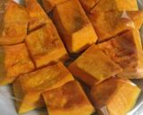カボチャの鶏そぼろ餡煮☆作り方1写真
