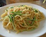 鮭フレークのレモン醤油風味スパゲティー作り方3写真