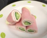 お弁当・おつまみに♪胡瓜のハムチー巻き作り方4写真