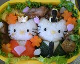 桜ﾋﾗﾘひな祭り☆キャラ弁☆ｷﾃｨちゃん作り方6写真