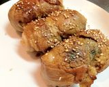 簡単❤ウチの肉巻きおにぎり❤作り方5写真