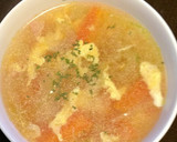 セロリとハムの洋風かき玉スープ作り方4写真