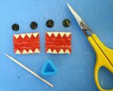 キャラ弁☆どーもくんおにぎり作り方1写真