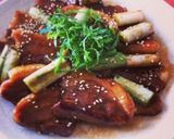 豚バラとネギの甘辛タレ焼き作り方7写真