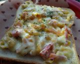 ひよこ豆とベーコンチーズのトースト作り方4写真