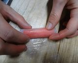 蟹蒲鉾の奉書巻と蛇腹胡瓜の黄身酢がけ作り方9写真