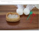 ひな祭りキャラ弁*ひな稲荷寿司作り方1写真