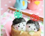 ひな祭りキャラ弁*ひな稲荷寿司作り方5写真