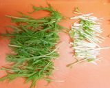 からし水菜とハムのパスタ作り方2写真
