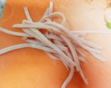 からし水菜とハムのパスタ作り方4写真