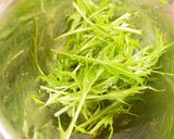からし水菜とハムのパスタ作り方5写真