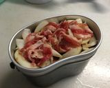ハンゴーコンロとすき焼きのタレで簡単牛丼作り方5写真