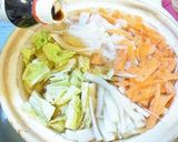 おろし生姜で食べる★ひらひら野菜鍋作り方2写真