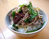 ランチに◎牛こま☆もやし☆時短ビビンバ丼作り方5写真