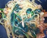 生クリーム救済！鮭とほうれん草のパスタ♪作り方4写真