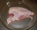 鶏むね肉レンジでチン♪みそオリーブオイル作り方1写真