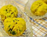 豆とレーズン入りかぼちゃ茶巾ショウガ風味作り方5写真