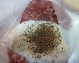常備菜ひき肉ＤＥ塩豚タマネギ☆作り方1写真