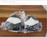 ひな祭りキャラ弁＊三角おむすびdeお雛様作り方3写真