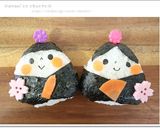 ひな祭りキャラ弁＊三角おむすびdeお雛様作り方4写真