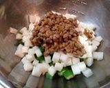 長芋・おくら・納豆の和え物作り方4写真