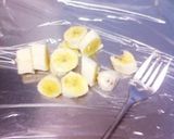 洗い物はフォークだけ☆きな粉バナナ作り方2写真