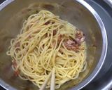 パスタでランチ♪うちの絶品カルボナーラ♡作り方5写真