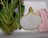 新玉ねぎとほうれん草のパスタ・バター味作り方2写真