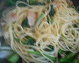 新玉ねぎとほうれん草のパスタ・バター味作り方10写真