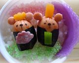 お内裏様とお雛様：簡単キャラ弁おかず作り方9写真
