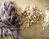 煮干しとごぼうの味噌炊き込みご飯作り方1写真
