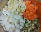 お豆と残り野菜でキーマカレー☆作り方1写真