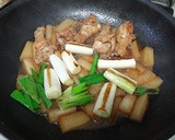 鶏手羽元肉と大根とねぎの煮物作り方5写真