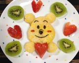 キャラ弁に〜レンチンで簡単に黄色プーさん作り方4写真