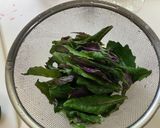 金時草とローゼルのおむすび作り方1写真
