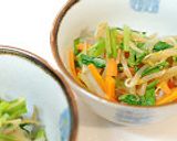 ゆーまい菜(油麦菜)ともやしのごま和え作り方4写真