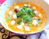 ミックス豆と三つ葉オープンオムレツピザ風作り方6写真