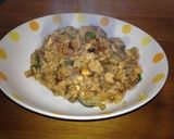 簡単！焼き肉のタレで茄子と挽肉の焼飯作り方5写真