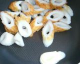 (σ・∀・)σ　竹輪・たらこバター炒め作り方2写真