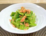 いんげんと鮭フレークの簡単和え物♪作り方4写真