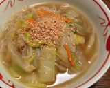 白菜としらたきの具だくさん中華スープ作り方5写真