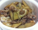 ごぼうと牛肉の煮物作り方4写真