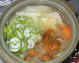 白菜となめこの・かぶで洋風みぞれ鍋作り方3写真