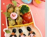 ひな祭りキャラ弁*簡単かわいい三人官女作り方7写真