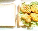 市販のチキンナゲットで☆テリヤキ風サンド作り方4写真