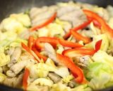 辛味噌ホルモン焼うどん。作り方7写真