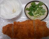 新玉ねぎ入りチキンカツ丼作り方2写真