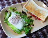【朝食にもう一品】キャベツの巣ごもり卵作り方6写真