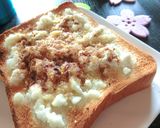 カッテージ×粉チーズの甘塩トースト作り方3写真
