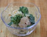 えびと菜の花のチーズクリームマカロニ作り方7写真